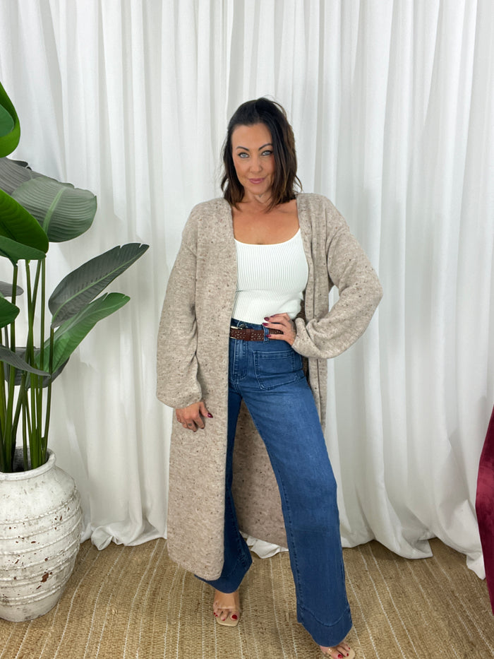 Brinny Long Cardigan - Beige (SALE)