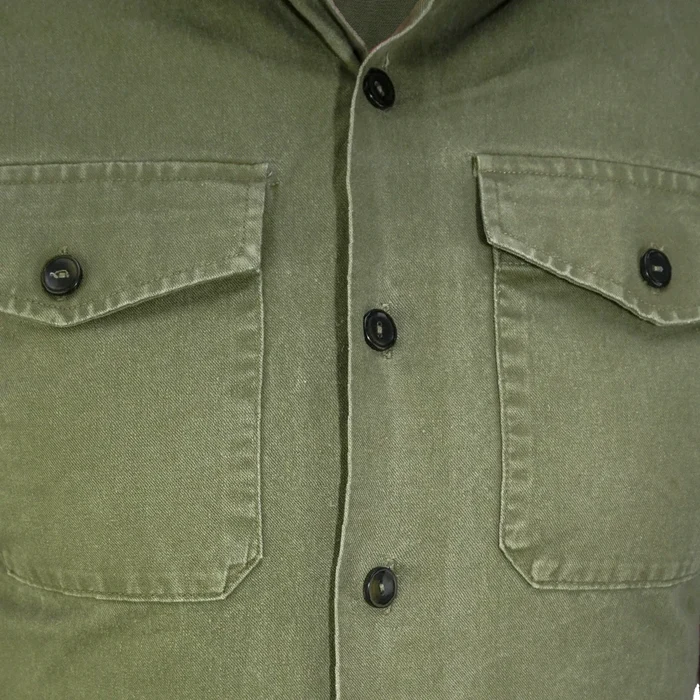 British Olive Cotton Short Sleeve Shirt - British Army Surplus - Service Shirts