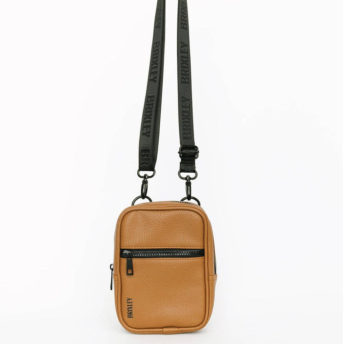 Brixley Bags - Leather Toffee Crossbody Sling