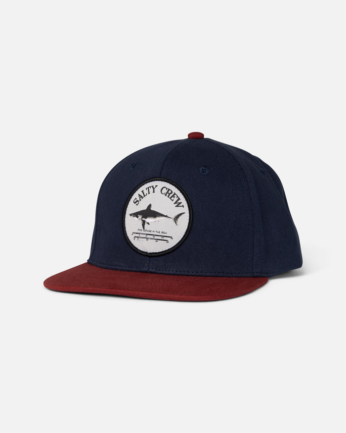 Bruce  6 Panel Kids - Navy/Red