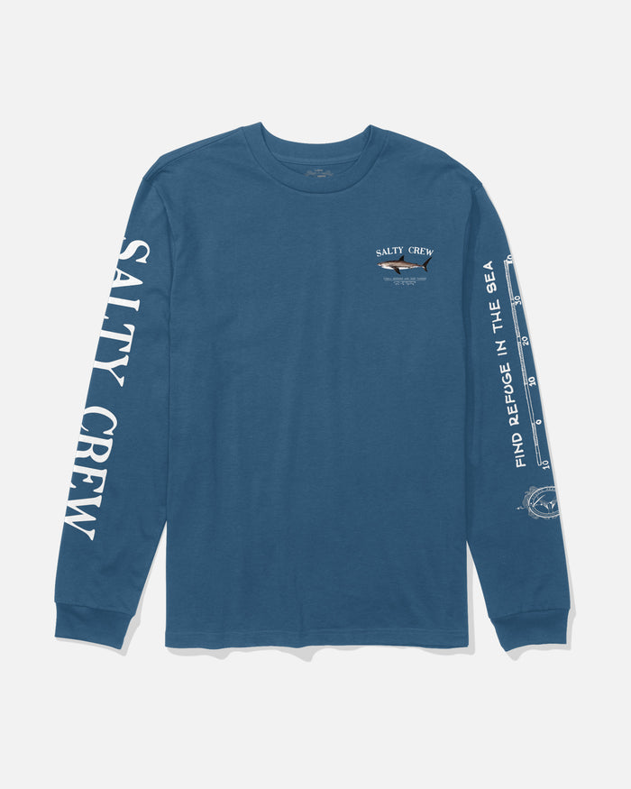 Bruce L/S Tee - Cast Blue