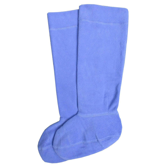 Pair of bright blue welly liner socks
