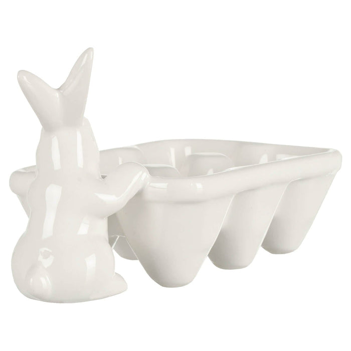 Bulk Pack of 12 Easter Bunny Egg Carton Candy Holder White Rabbit