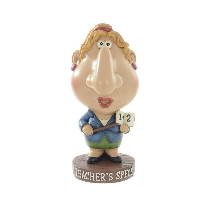 Female teacher's specs holder figure on a white background