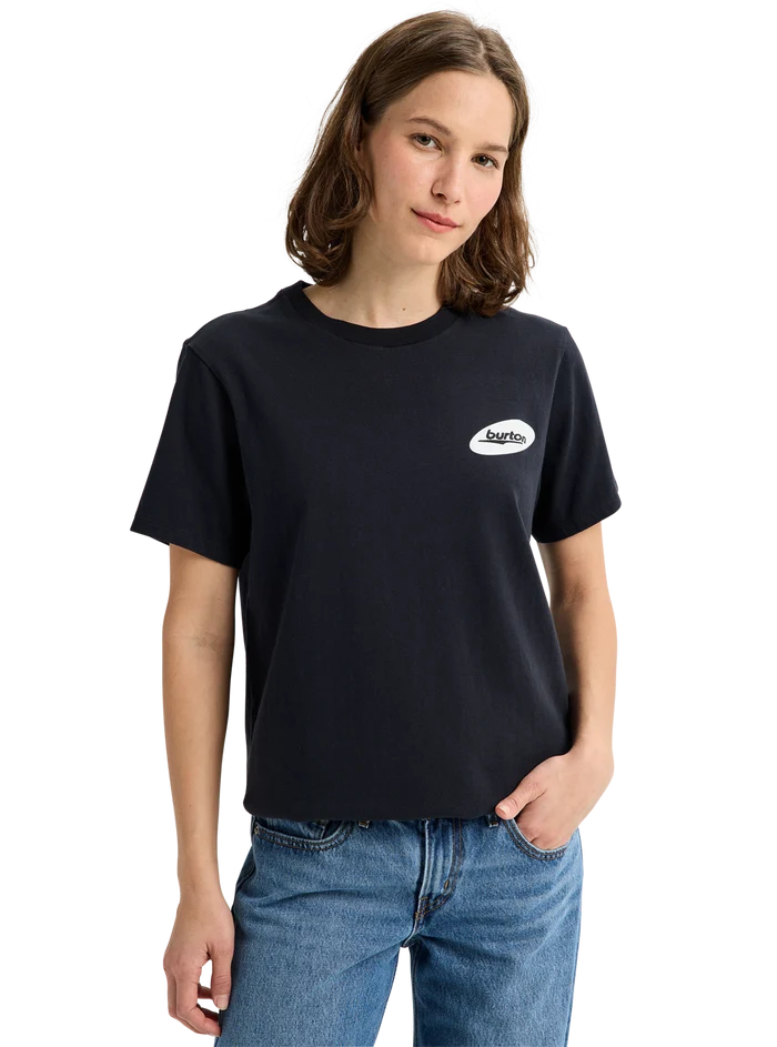 Product image of Burton Heavyweight Logo Short Sleeve T-Shirt[Variant:True Black]