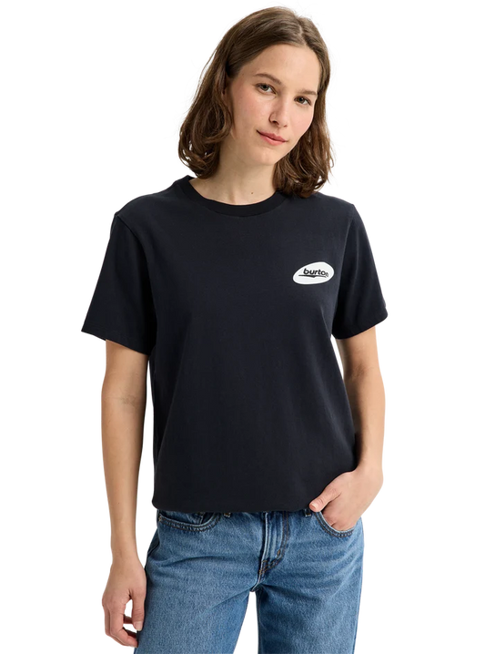 Product image of Burton Heavyweight Logo Short Sleeve T-Shirt[Variant:True Black]