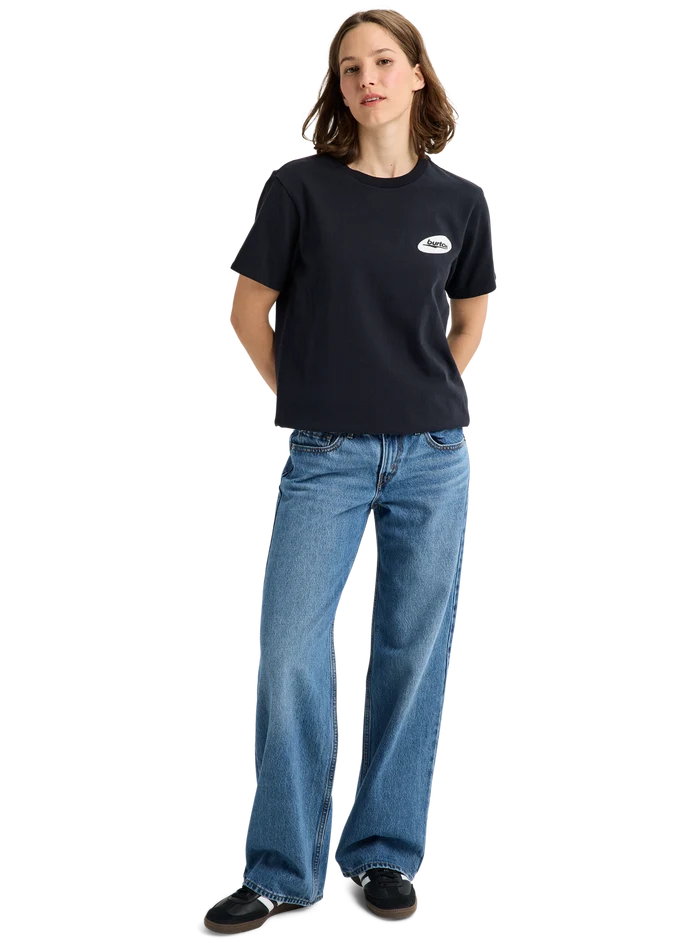 Product image of Burton Heavyweight Logo Short Sleeve T-Shirt[Variant:True Black]
