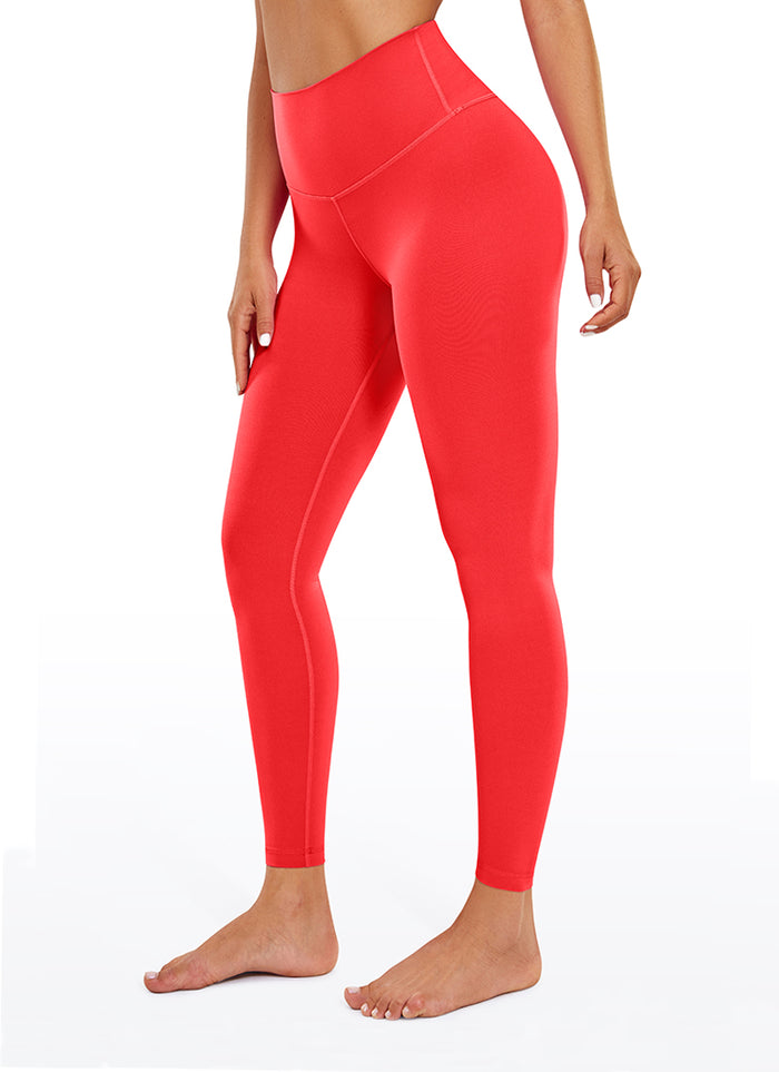CRZ YOGA Women's Yoga High Rise Butterluxe Ankle Leggings 26.5'' Deep Red