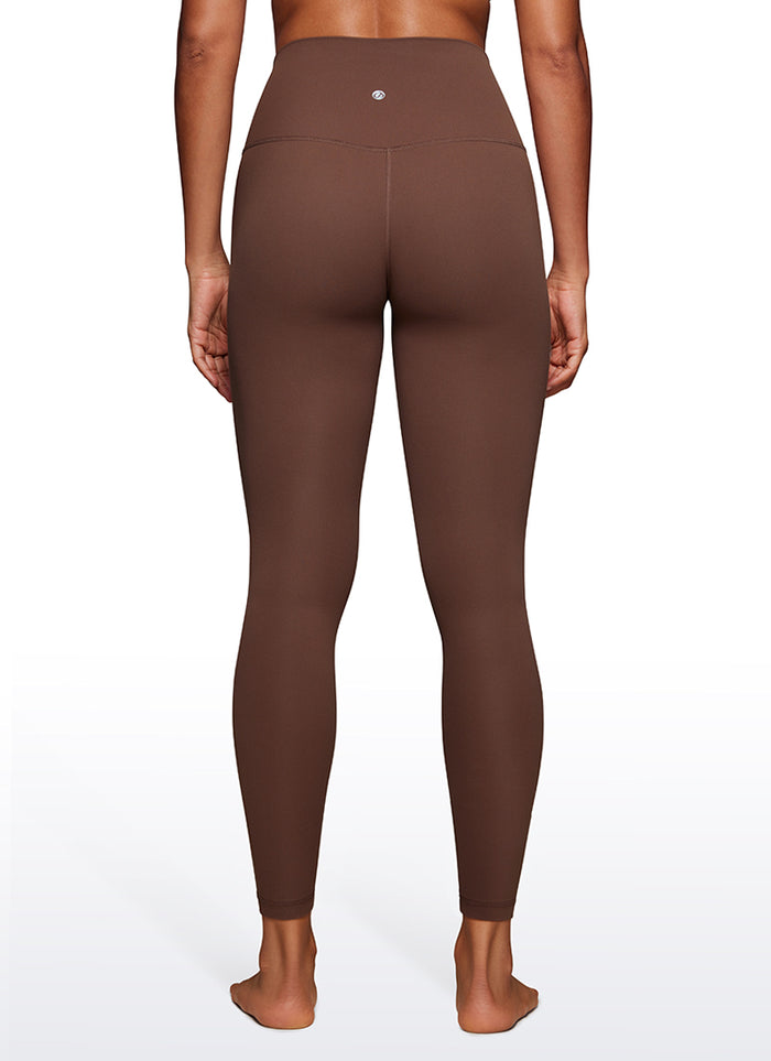 CRZ YOGA Women's Yoga High Rise Butterluxe Ankle Leggings 26.5'' Coffee Brown