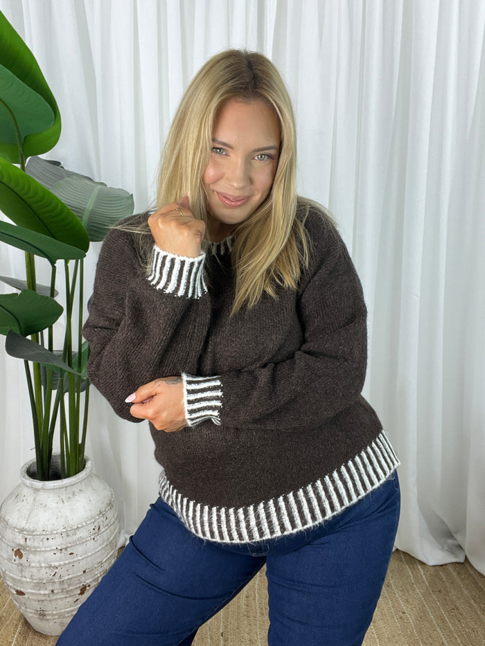 Callie Knit Jumper- Chocolate