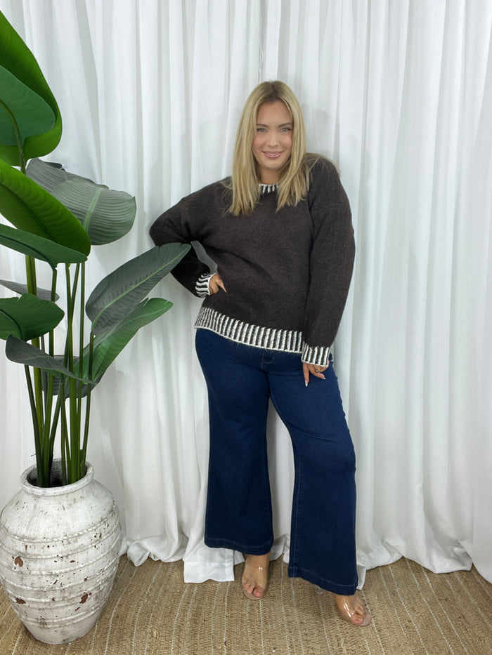 Callie Knit Jumper- Chocolate