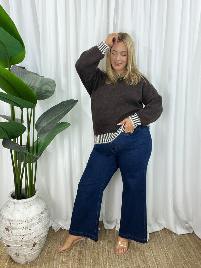 Callie Knit Jumper- Chocolate