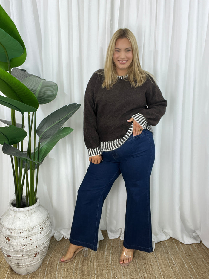 Callie Knit Jumper- Chocolate