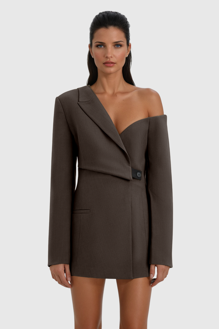 Caner Asymmetric One Shouder Blazer