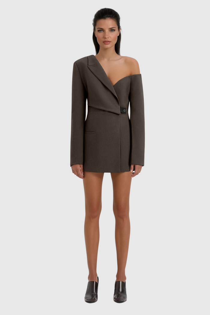 Caner Asymmetric One Shouder Blazer