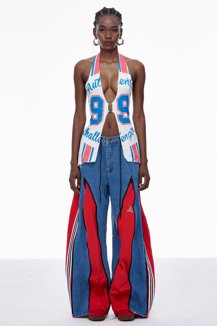 capucine-plunge-halter-neck-print-top