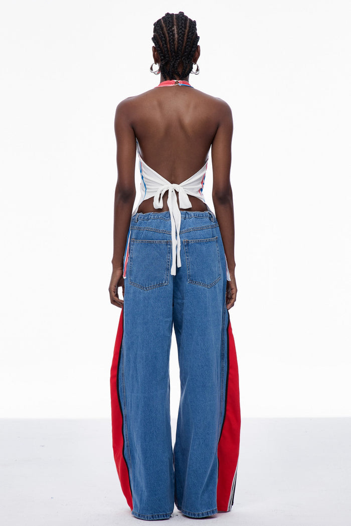 capucine-plunge-halter-neck-print-top