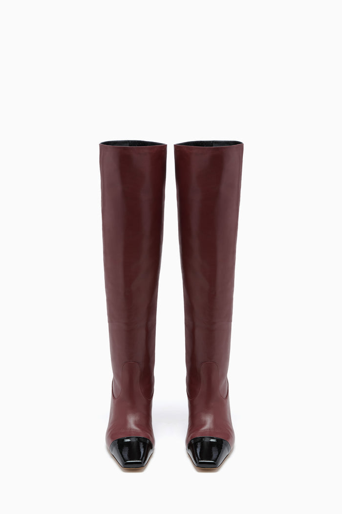 Carlyle Knee High Boot - Mahogany