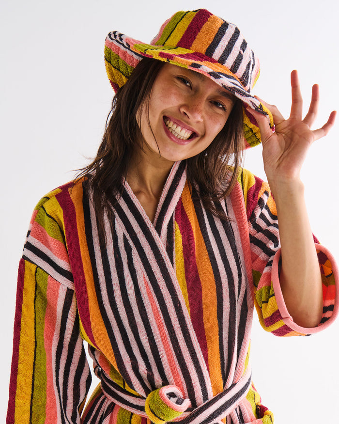 Casablanca Stripe Terry Beach Hat