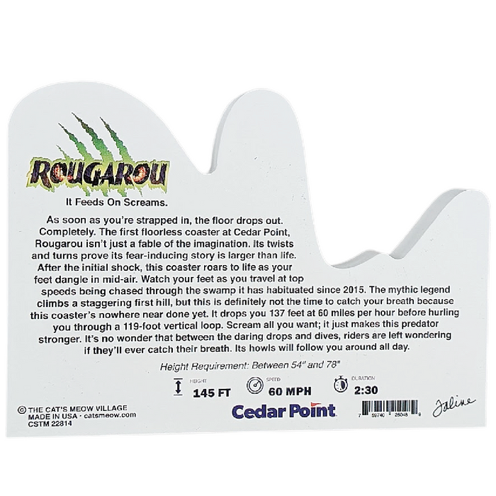 Cedar Point Cat's Meow Rougarou Shelf Sitter