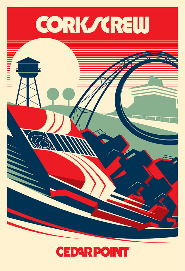 Cedar Point Corkscrew Poster