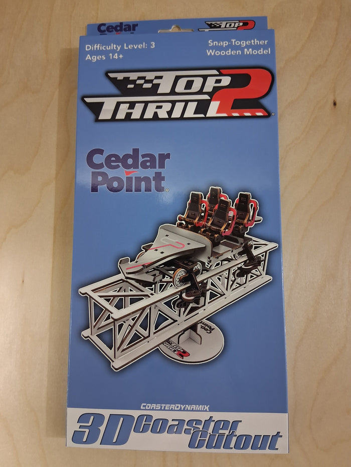 CEDAR POINT TOP THRILL 2 SILVER CAR COLOR CUTOUT