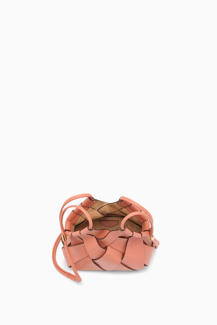 Rose Woven Leather Charlotte Crossbody Bag - Interior View | Ulla Johnson