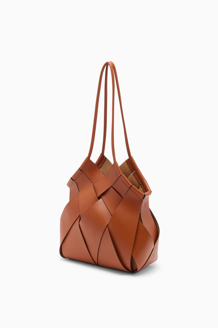 Sierra Woven Leather Charlotte Shoulder Bag - Side Angle | Ulla Johnson