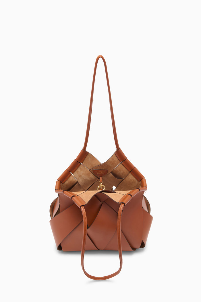 Sierra Leather Charlotte Shoulder Bag - Open Top View | Ulla Johnson