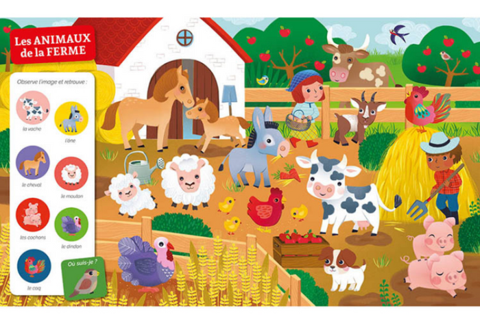 Cherche & trouve des tout-petits | Chez les animaux