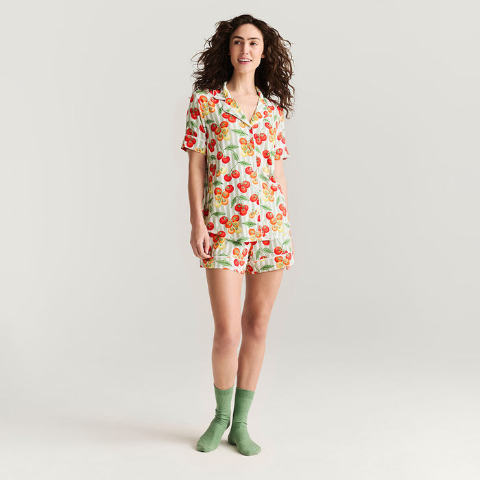 Cherry Tomatoes Women's Luxe Pajama Short Set