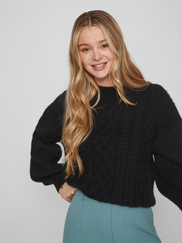 CHINTI CABLE KNIT JUMPER (BLACK)
