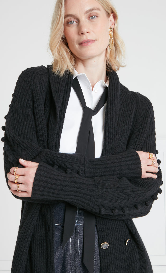 Chrissie Knit Coat - Black