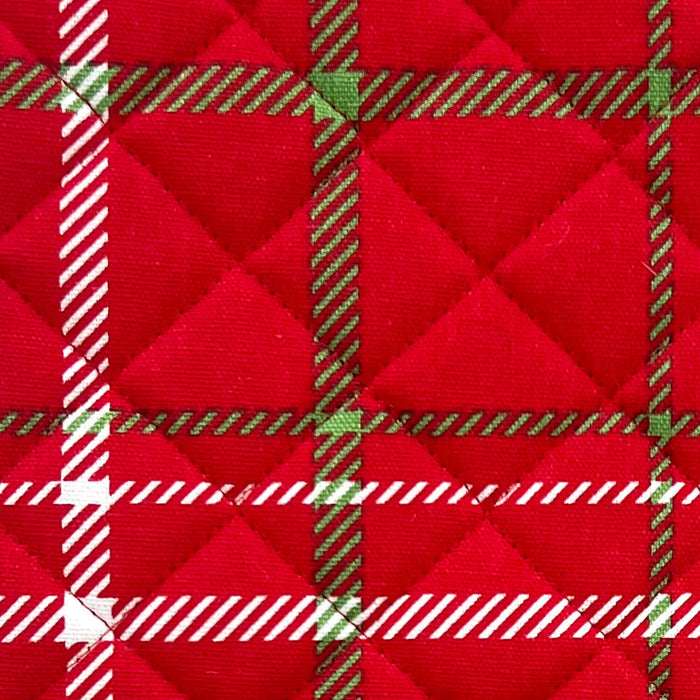 Christmas Double Oven Glove Traditional Quilted Two Handed 90cm