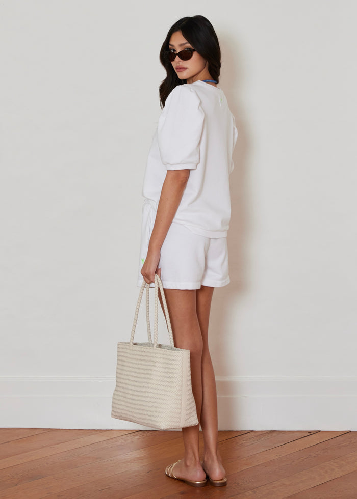 Cleo Top in French Terry (White)