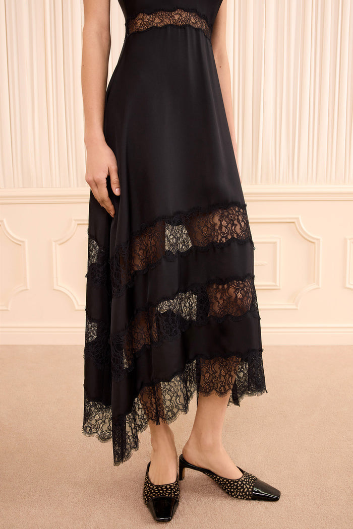 Coco Sleeveless Silk Dress - Noir