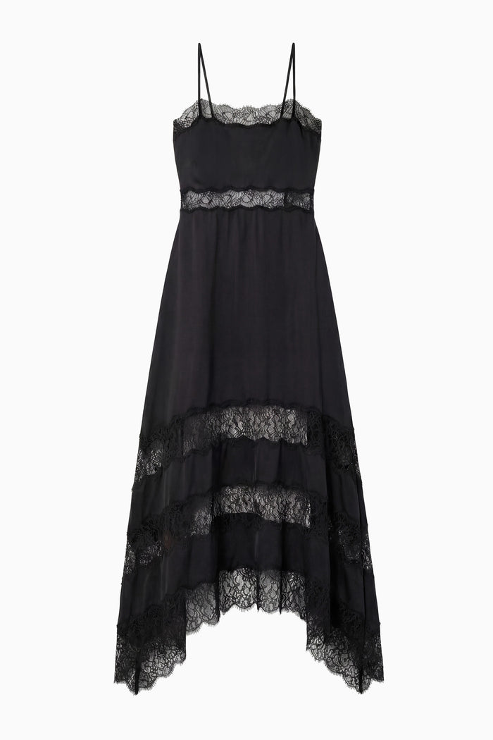 Coco Sleeveless Silk Dress - Noir