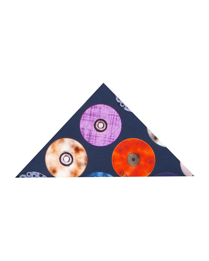 Colourful Vinyl Print Shirt with Matching Handkerchief-Makrom