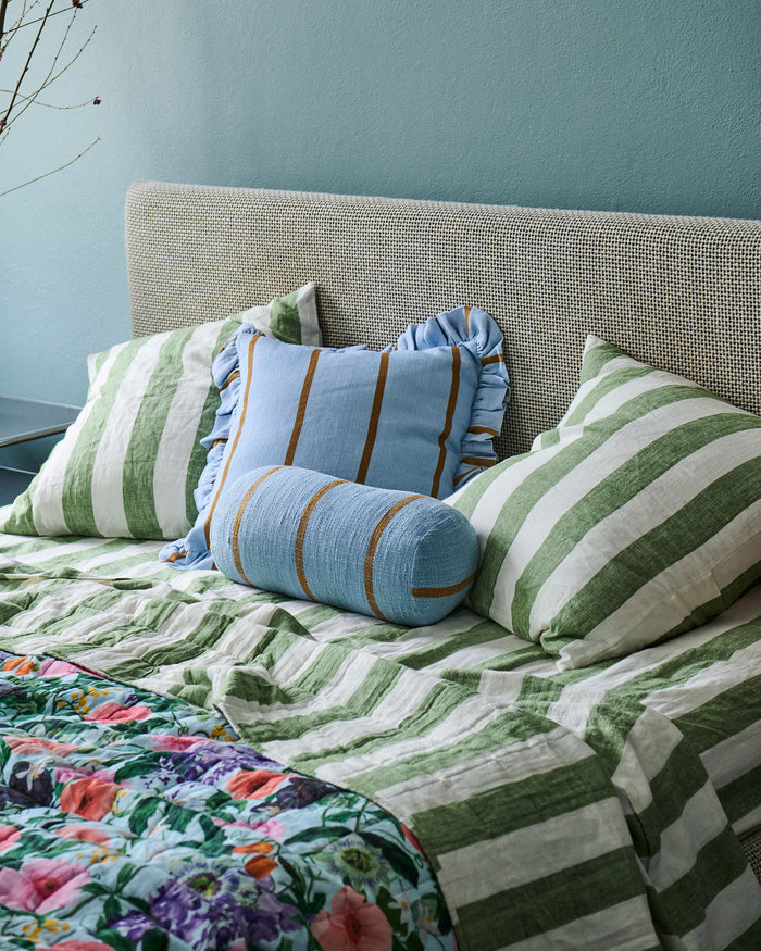 Como Stripe Frill Upholstery Cushion