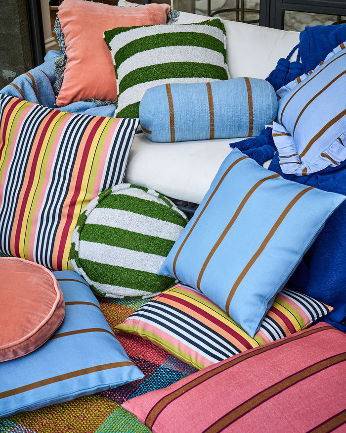 Como Stripe Woven Bolster Cushion