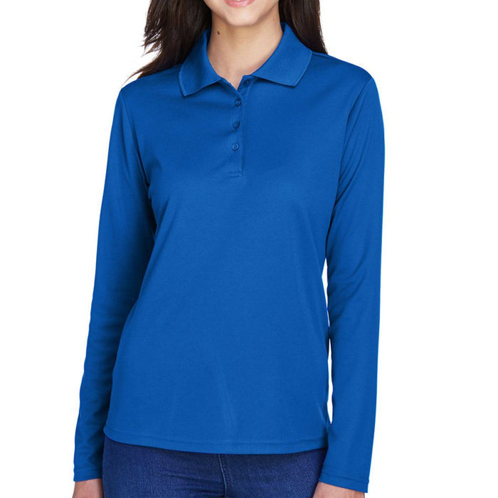 Core 365 Women's Performance Long-Sleeve Piqué Polo