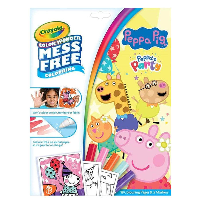 Peppa's Party 18 colouring pages and 5 mess free markers