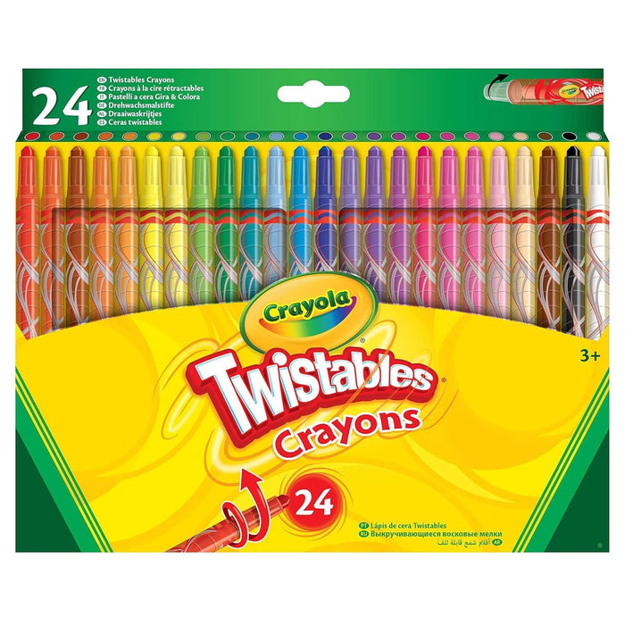 Pack of 24 Crayola Twistables crayons in packaging
