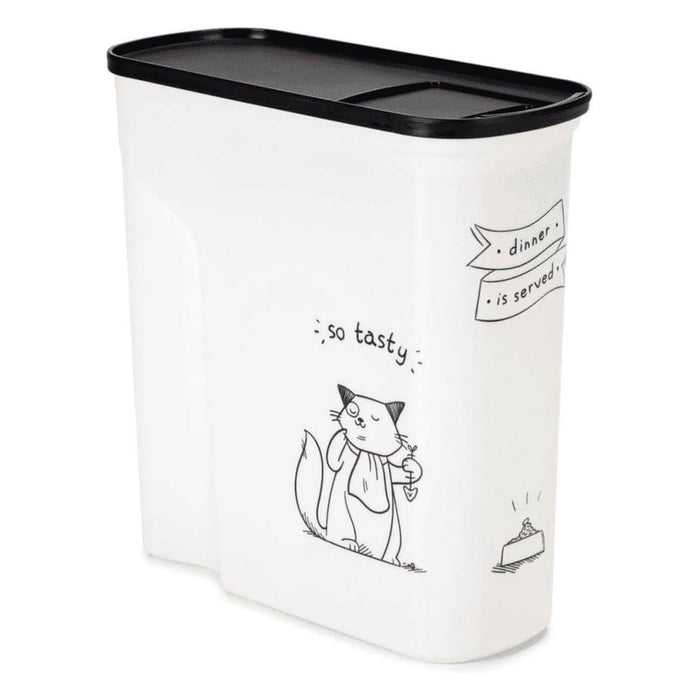 Curver Dry Cat Food Storage Container Plastic Sliding Lid 2.5kg