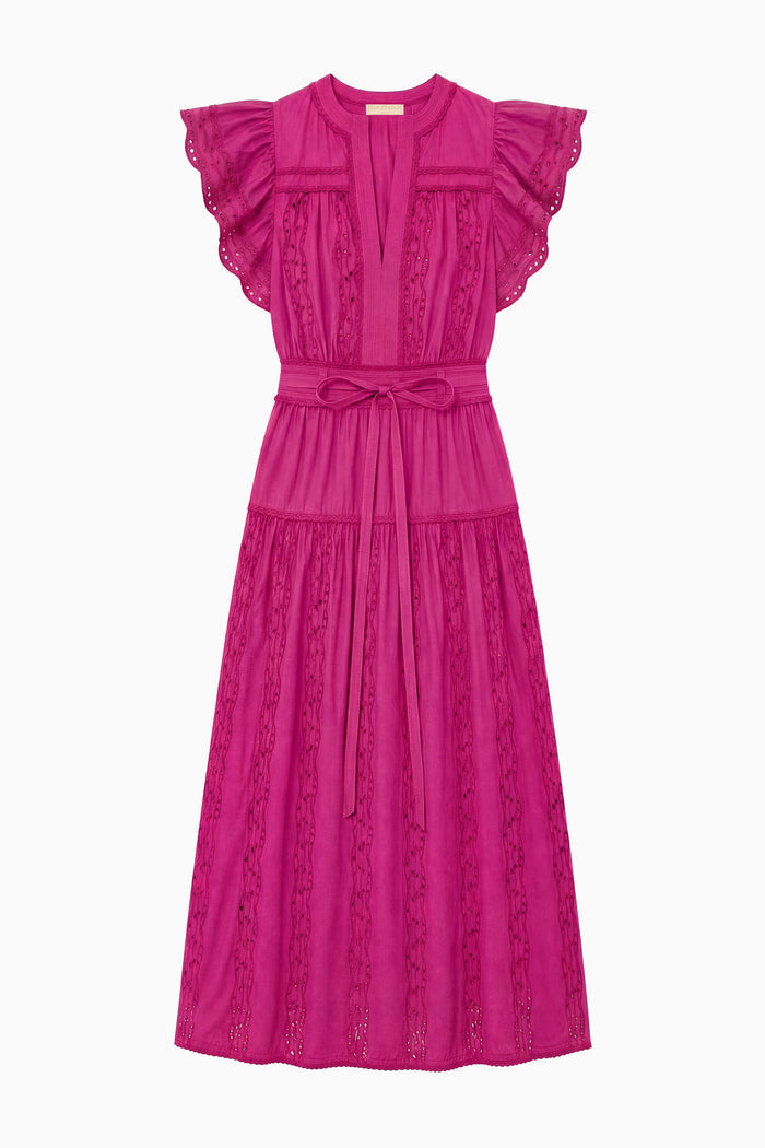 Dani Short Sleeve Cotton Dress - Orchid