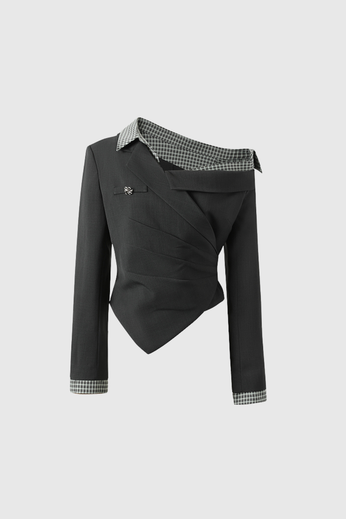 darko-one-shoulder-grid-top-in-green