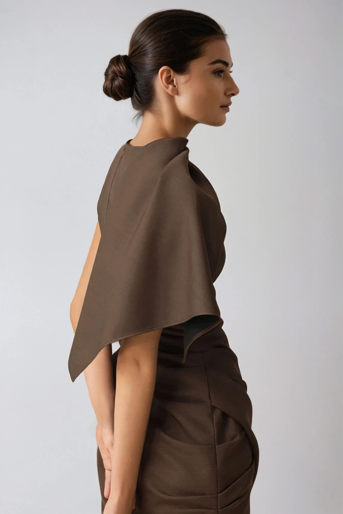 deirdre-shawl-ruch-mini-dress