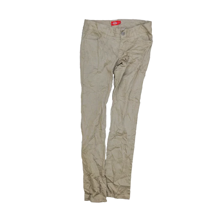 Dickies Women's Khaki Jeans - Size 7, Small - Army & Outdoors - Jeans