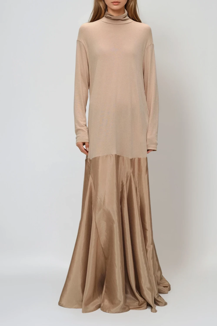 Dilnoza Deconstruct Flared Maxi Dress