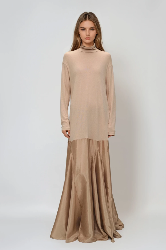 Dilnoza Deconstruct Flared Maxi Dress